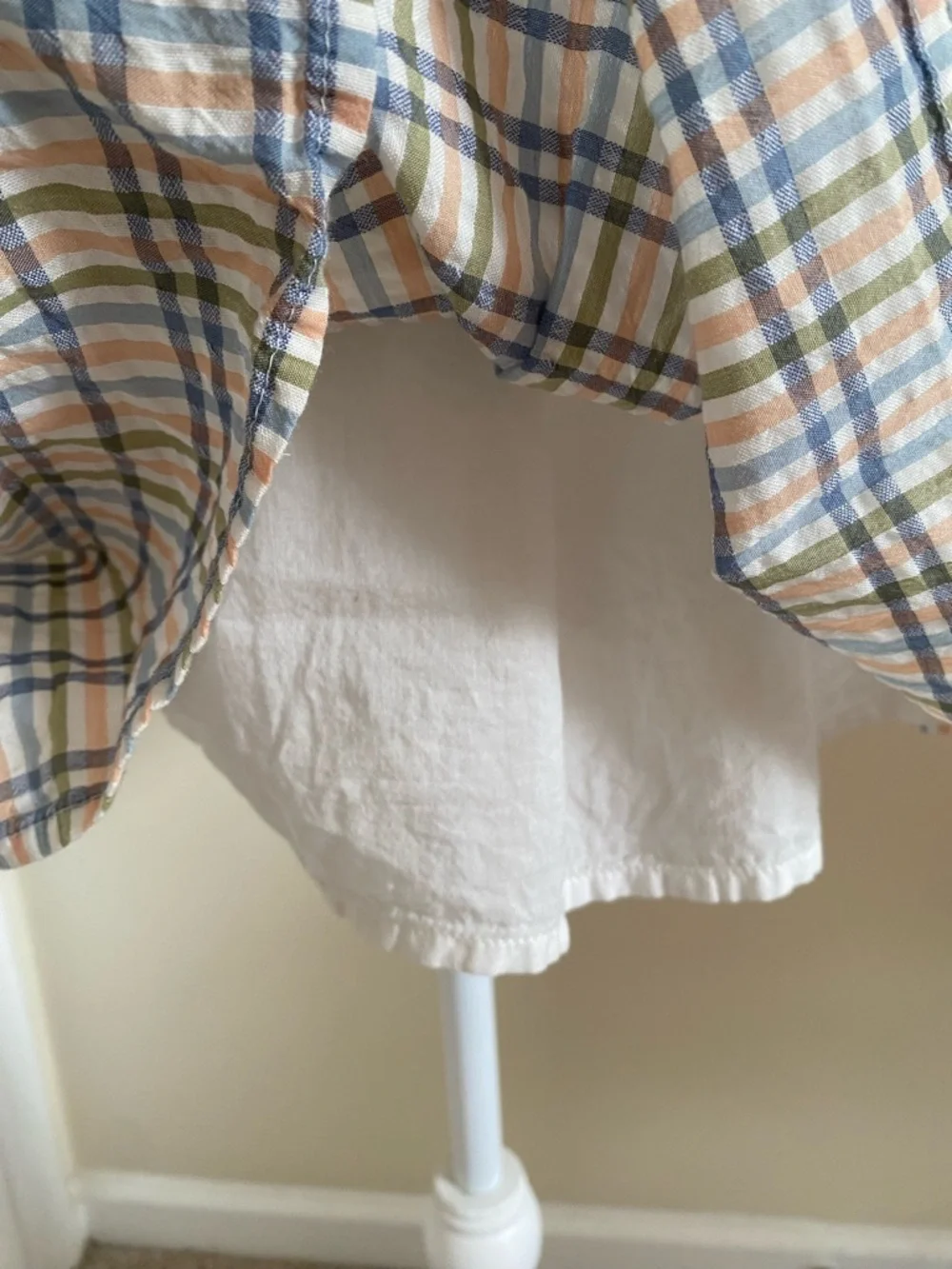 Aerie Plaid  Skirt - Blue and Cream - Picture 4 of 8